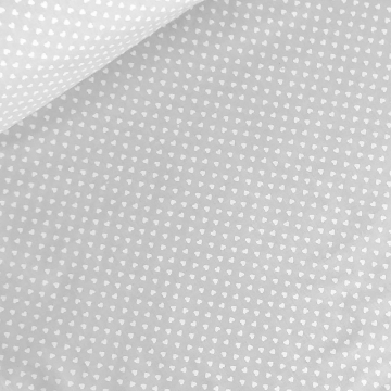 Drobná bílá srdíčka (6mm) na šedém podkladě