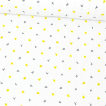 Žluté a šedé hvězdičky (1,5 cm) vzor 1402