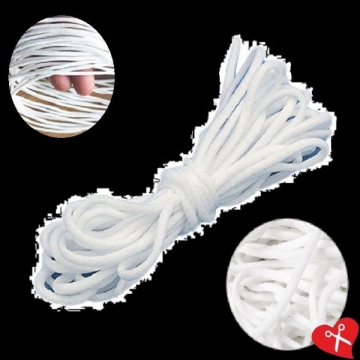 Kulatá elastická pruženka 2,5 mm bílá