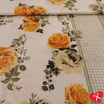 Žluté růže šíře 220cm vzor 5095