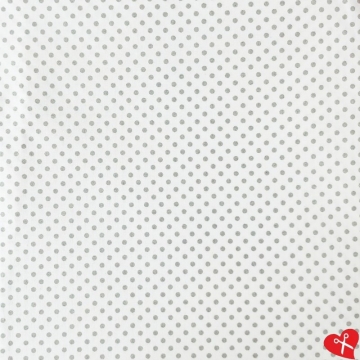 Drobné šedé puntíky (3mm) na bílé vzor B077